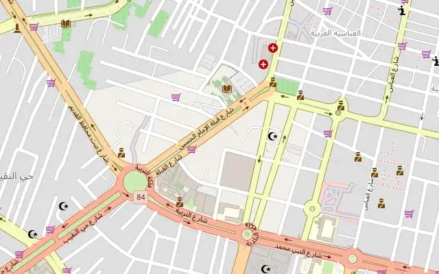 خريطة موقع الفرع الرئيسي — مطعم كباب أبو نبيل